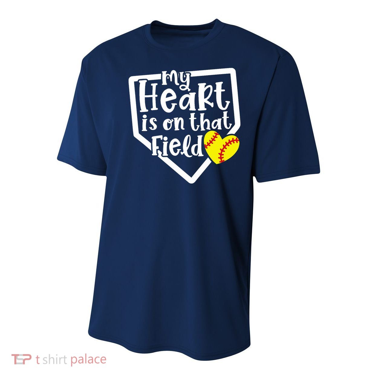 My Heart Is On That Field Softball Mom Cute Funny Youth Performance Sprint T-Shirt