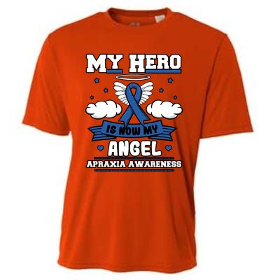 My Hero Is Now My Angel Apraxia Awareness Aos Buccofacial Gift Cooling Performance Crew T-Shirt