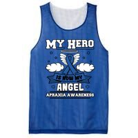 My Hero Is Now My Angel Apraxia Awareness Aos Buccofacial Gift Mesh Reversible Basketball Jersey Tank