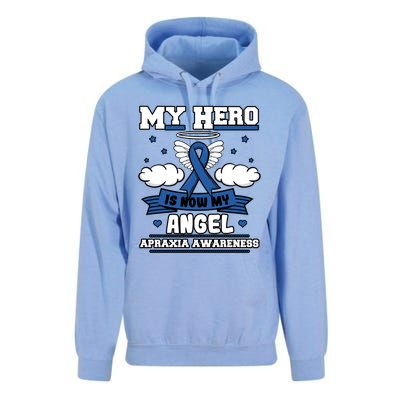 My Hero Is Now My Angel Apraxia Awareness Aos Buccofacial Gift Unisex Surf Hoodie