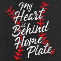 My Heart Is Behind Home Plate Baseball Laces Catcher Cute Adult Drive Performance Visor