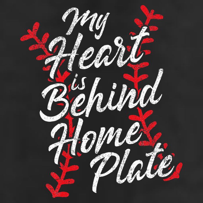 My Heart Is Behind Home Plate Baseball Laces Catcher Cute Adult Drive Performance Visor