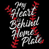 My Heart Is Behind Home Plate Baseball Laces Catcher Cute Flat Bill Trucker Hat