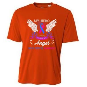 My Hero Is Now My Angel Birth Defects Awareness Month Funny Gift Cooling Performance Crew T-Shirt