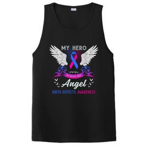 My Hero Is Now My Angel Birth Defects Awareness Month Funny Gift PosiCharge Competitor Tank