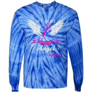 My Hero Is Now My Angel Birth Defects Awareness Month Funny Gift Tie-Dye Long Sleeve Shirt