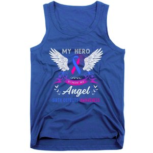 My Hero Is Now My Angel Birth Defects Awareness Month Funny Gift Tank Top