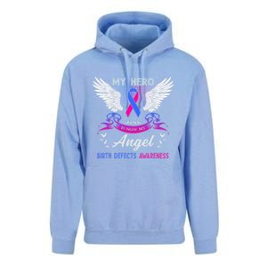 My Hero Is Now My Angel Birth Defects Awareness Month Funny Gift Unisex Surf Hoodie