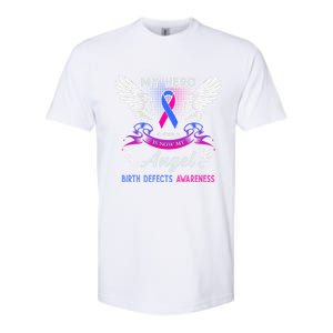 My Hero Is Now My Angel Birth Defects Awareness Month Funny Gift Softstyle CVC T-Shirt