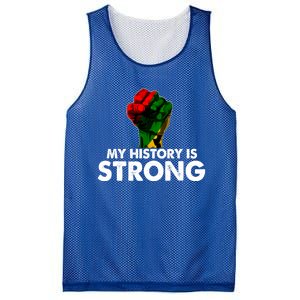 My History Is Strong Black History Month Fist African Pride Cute Gift Mesh Reversible Basketball Jersey Tank