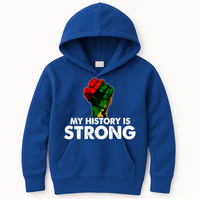 My History Is Strong Black History Month Fist African Pride Cute Gift Kids Hoodie