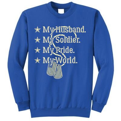 My Husband Is A Soldier Hero Proud Military Wife Army Spouse Funny Gift Sweatshirt