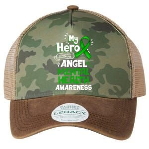 My Hero Is Now My Angel Tal Health Awareness Great Gift Legacy Tie Dye Trucker Hat