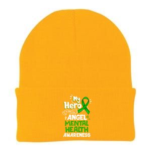 My Hero Is Now My Angel Tal Health Awareness Great Gift Knit Cap Winter Beanie