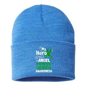 My Hero Is Now My Angel Tal Health Awareness Great Gift Sustainable Knit Beanie