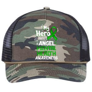 My Hero Is Now My Angel Tal Health Awareness Great Gift Retro Rope Trucker Hat Cap