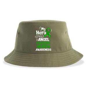 My Hero Is Now My Angel Tal Health Awareness Great Gift Sustainable Bucket Hat