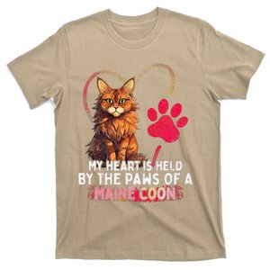 My Heart Is Held By The Paws Of A Maine Coon Cats T-Shirt