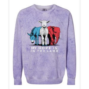 My Hope Is In The Lamb Christian God Jesus Colorblast Crewneck Sweatshirt