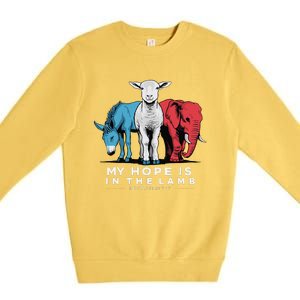 My Hope Is In The Lamb Christian God Jesus Premium Crewneck Sweatshirt