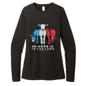 My Hope Is In The Lamb Christian God Jesus Womens CVC Long Sleeve Shirt