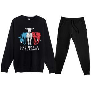 My Hope Is In The Lamb Christian God Jesus Premium Crewneck Sweatsuit Set