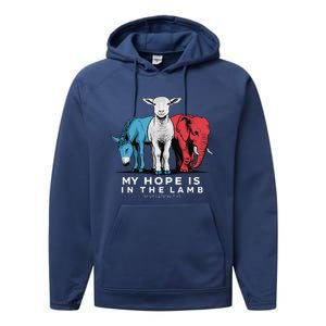 My Hope Is In The Lamb Christian God Jesus Performance Fleece Hoodie