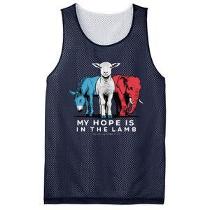 My Hope Is In The Lamb Christian God Jesus Mesh Reversible Basketball Jersey Tank