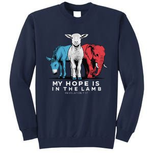 My Hope Is In The Lamb Christian God Jesus Tall Sweatshirt