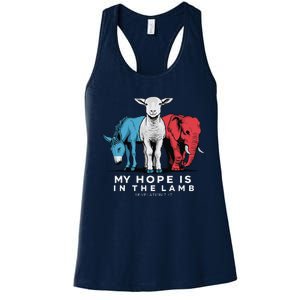 My Hope Is In The Lamb Christian God Jesus Women's Racerback Tank