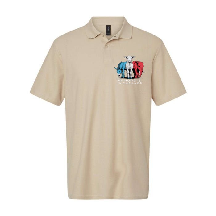 My Hope Is In The Lamb Christian God Jesus Softstyle Adult Sport Polo