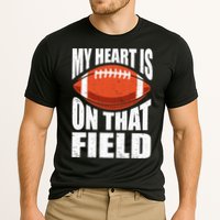 My Heart Is On That Field American Football Mom Dad Meaningful Gift Cooling Performance Crew T-Shirt