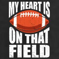 My Heart Is On That Field American Football Mom Dad Meaningful Gift Adult Drive Performance Visor