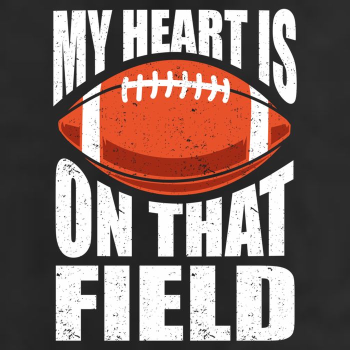 My Heart Is On That Field American Football Mom Dad Meaningful Gift Adult Drive Performance Visor