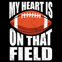 My Heart Is On That Field American Football Mom Dad Meaningful Gift Cooling Performance Long Sleeve Crew