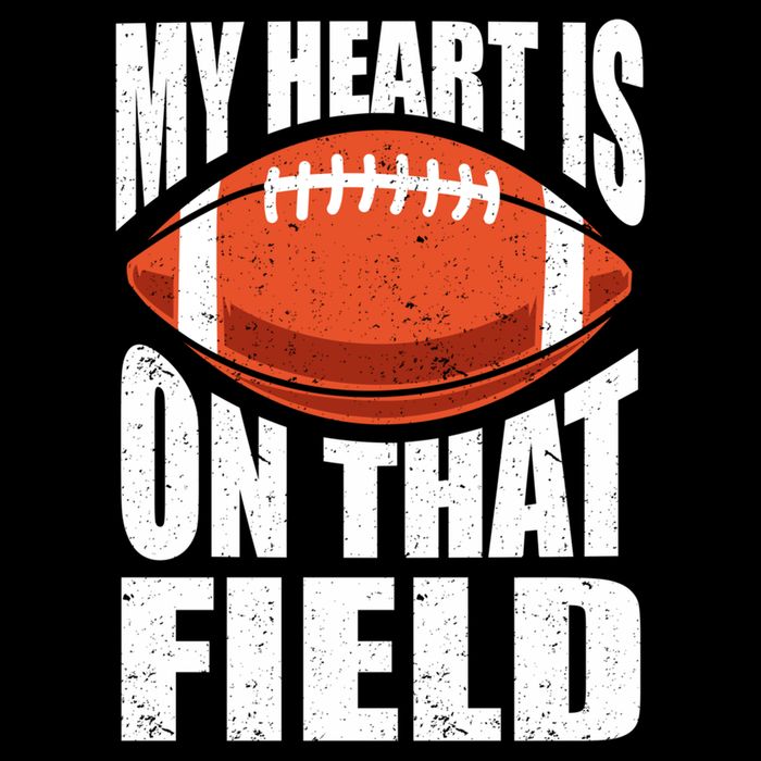 My Heart Is On That Field American Football Mom Dad Meaningful Gift Women's Crop Top Tee