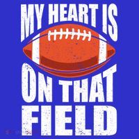 My Heart Is On That Field American Football Mom Dad Meaningful Gift Premium T-Shirt