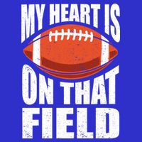 My Heart Is On That Field American Football Mom Dad Meaningful Gift Baby Bodysuit