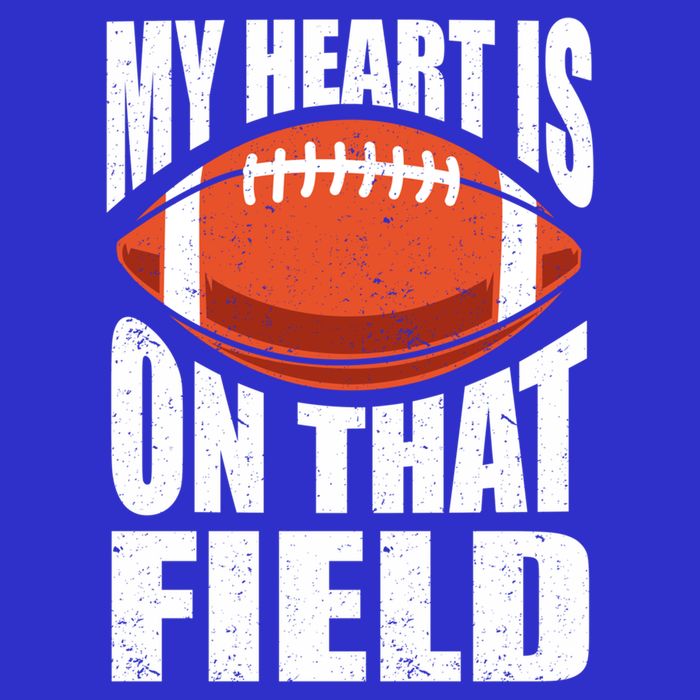My Heart Is On That Field American Football Mom Dad Meaningful Gift Baby Bodysuit