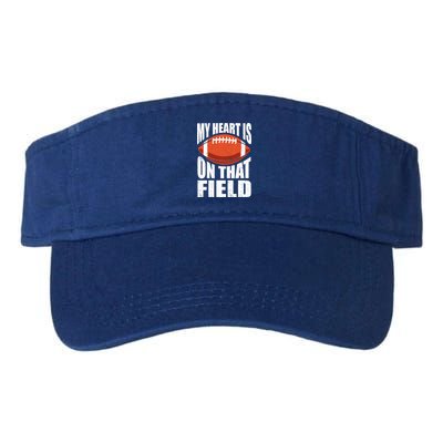 My Heart Is On That Field American Football Mom Dad Meaningful Gift Visor