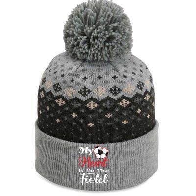 My Heart Is On That Field Soccer Funny Gift Meaningful Gift The Baniff Cuffed Pom Beanie