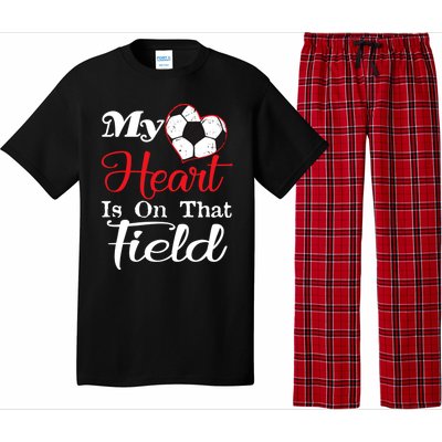 My Heart Is On That Field Soccer Funny Gift Meaningful Gift Pajama Set