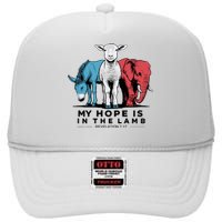 My Hope Is In The Lamb High Crown Mesh Back Trucker Hat