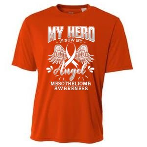 My Hero Is Now My Angel Mesothelioma Warrior Mesothelium Gift Cooling Performance Crew T-Shirt