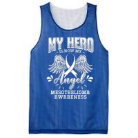 My Hero Is Now My Angel Mesothelioma Warrior Mesothelium Gift Mesh Reversible Basketball Jersey Tank