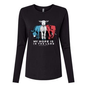 My Hope Is In The Lamb Womens Cotton Relaxed Long Sleeve T-Shirt