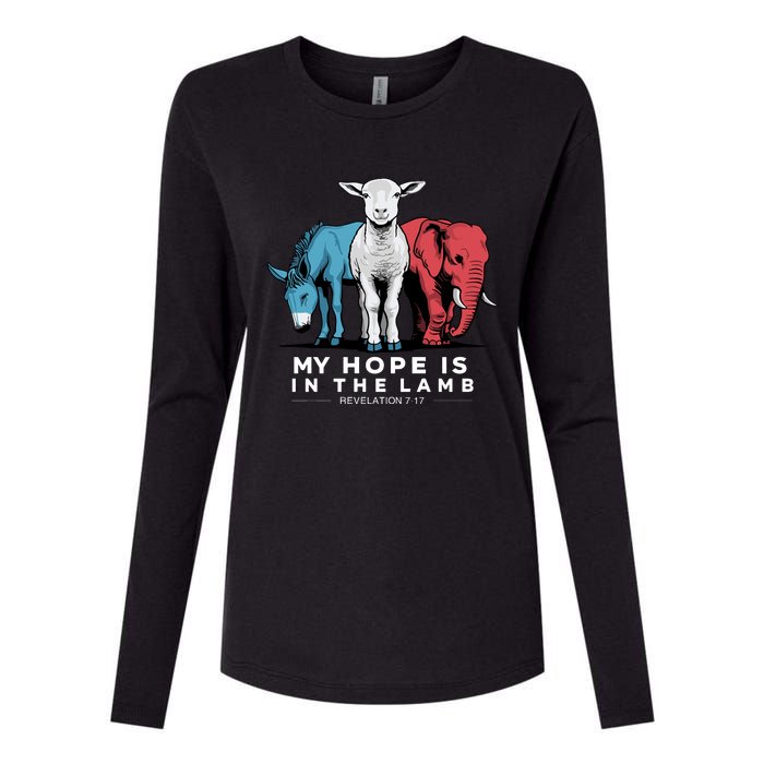 My Hope Is In The Lamb Womens Cotton Relaxed Long Sleeve T-Shirt