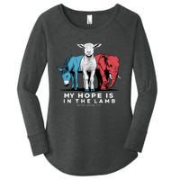 My Hope Is In The Lamb Women's Perfect Tri Tunic Long Sleeve Shirt