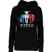 My Hope Is In The Lamb Womens Funnel Neck Pullover Hood