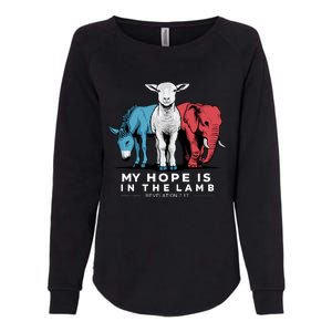 My Hope Is In The Lamb Womens California Wash Sweatshirt